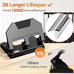 AFMAT 3 Hole Punch Heavy Duty, 40-Sheet 3 Hole