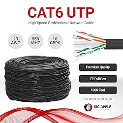 Big-A - Bulk Cat6 Cable 1000ft 23AWG Solid 4