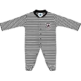 Creative Knitwear College Baby Striped Footed Romper - Team Logo, Multiple Colors, for Boys & Girls (0-9 Months)