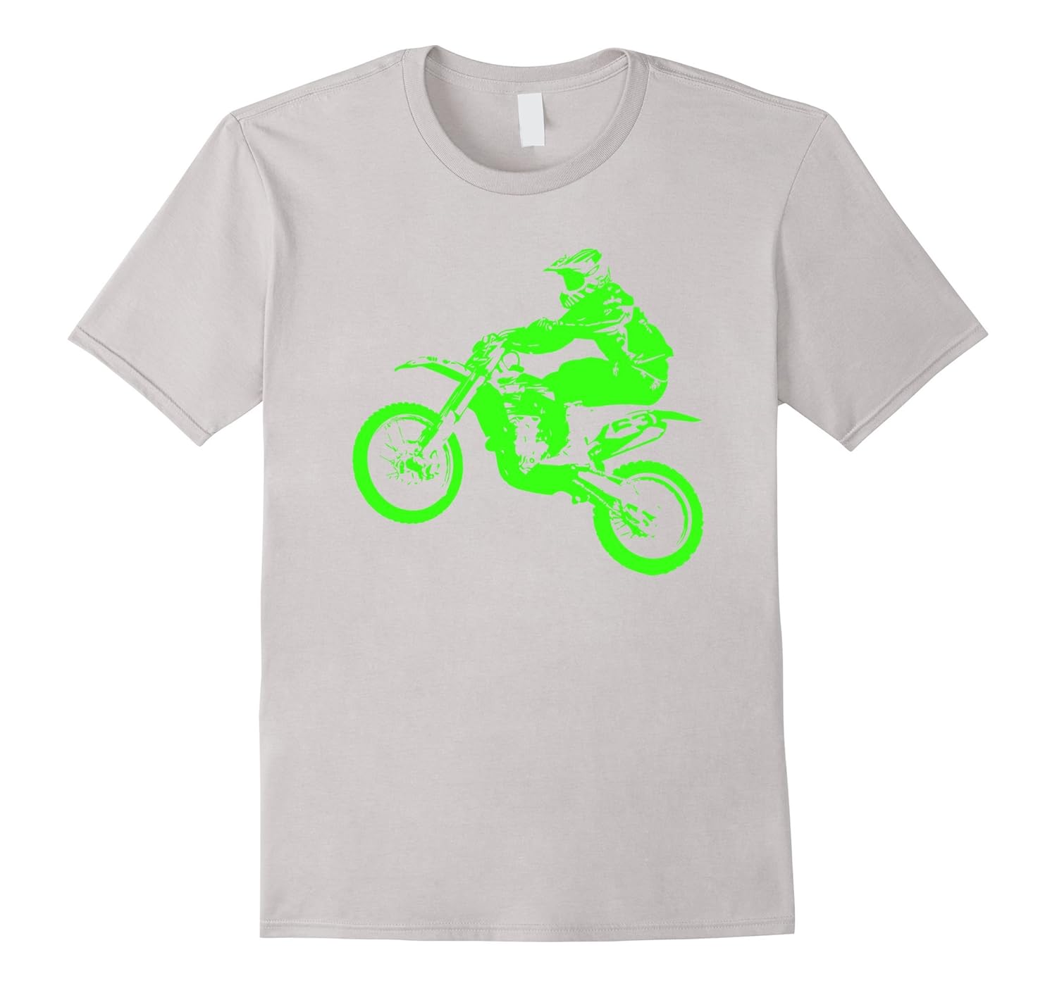 Dirt Bike Rider Silhouette Neon Green Shirt Dirt Bike ShirtArt