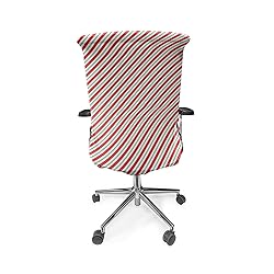 Ambesonne Candy Cane Office Chair Cover, Bicolor