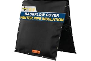 Cholila Cover Backflow Preventer Cover Insulated 24"W x 24"H with Thicker 7 Layers Fabric, Backflow Insulation Cover for IN-WALL Pipes with Aluminum Foil, Sprinkler Covers for Outside Pipe Traversable
