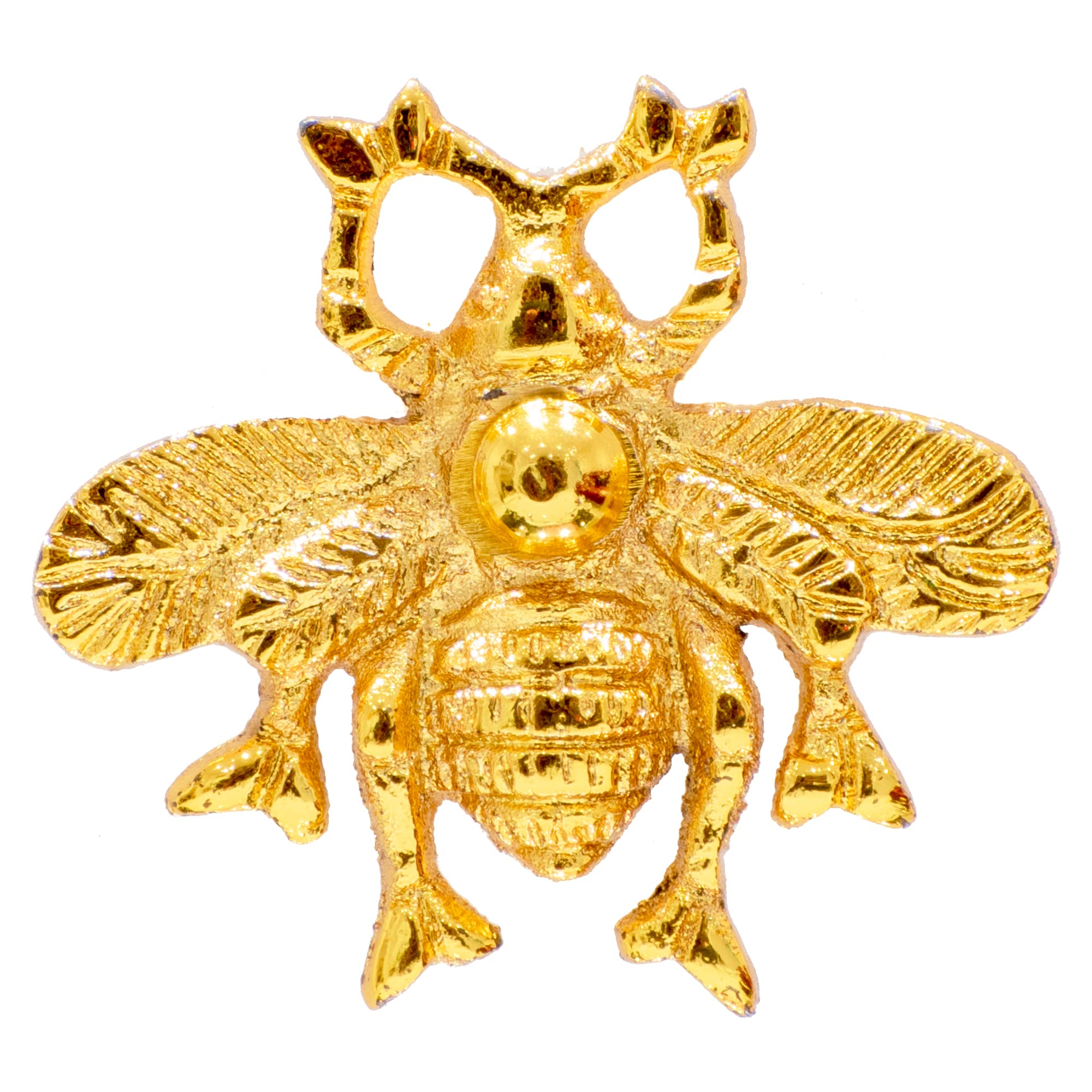 ETHNICITI Golden Bumble Bee Handcrafted Vintage Knob Cupboards Drawer Cabinets Wardrobe Dresser Vanity Kitchen Bedroom Living Room Upcycle Furniture Shabby Chic Animal Metal Gold Bee Pull Handle