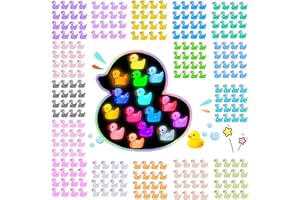 DSOOLDRE 240 Pcs Luminous Mini Resin Ducks Bulk 16 Colors Tiny Duck Glow in The Dark for Garden Micro Landscape Dollhouse Aquarium Potted Ornament Charms Birthday Party DIY Toys Craft Accessories