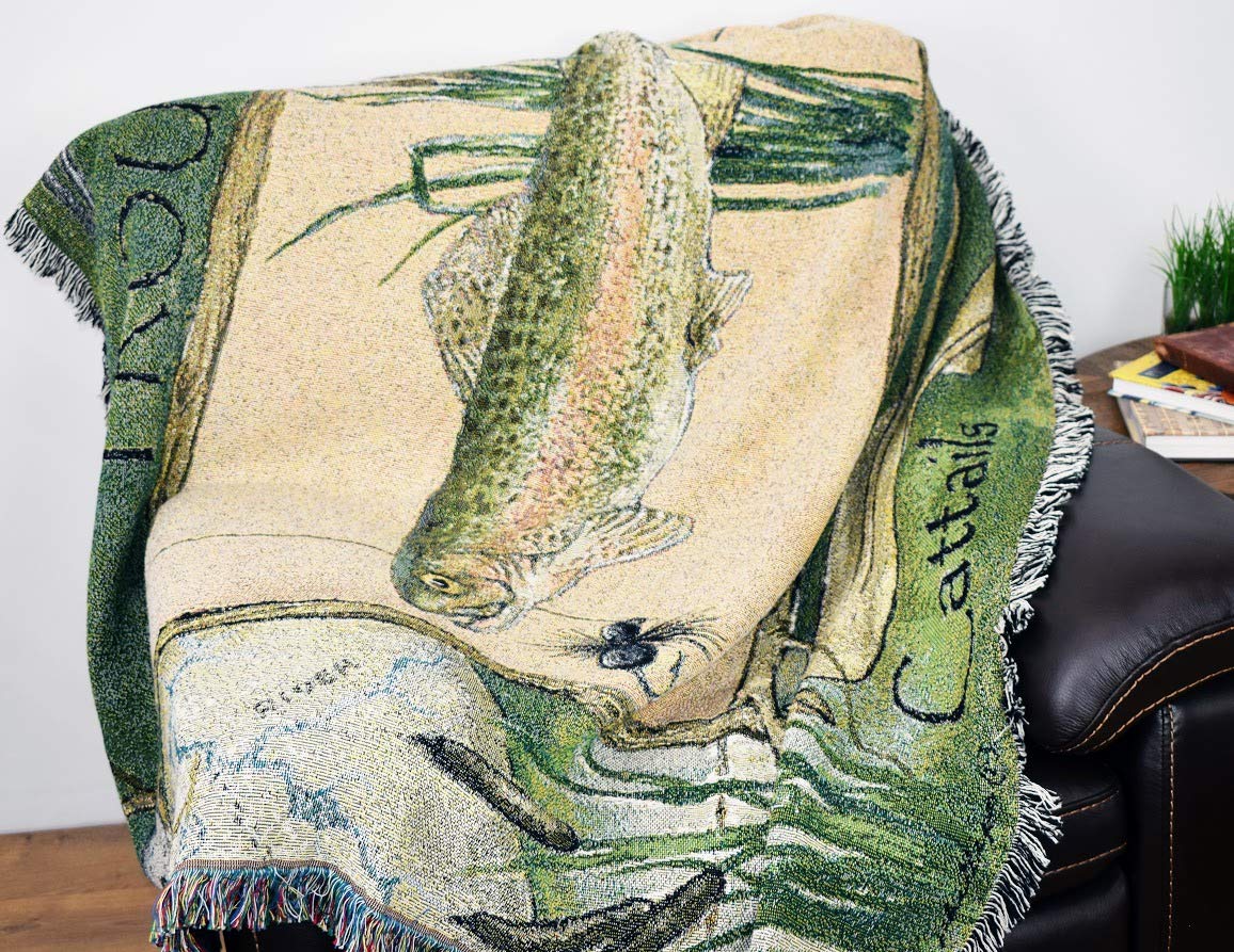 Pure Country Weavers Fishermans Catch Trout Lodge Fishing Woven