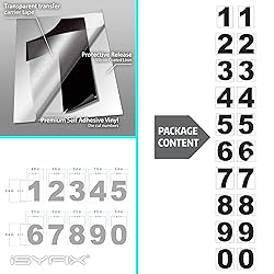 iSYFIX Black Vinyl Numbers Stickers – 6 Inch Self