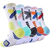 Speum Basketball Socks for Men,Performance Cushioned Men's Athletic Crew Socks with Arch Compression for Cycling Basketball