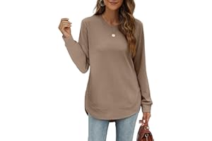 Jescakoo Sweatshirts for Women Long Sleeve Shirts Crewneck Pullover Loose Fit Tops Womens Clothing Trendy 2025 Fall Winter