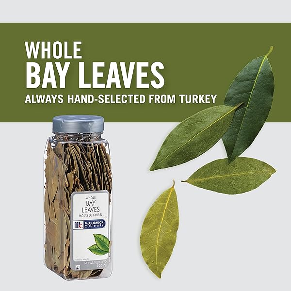MCCORMICK CULINARY WHOLE BAY LEAVES, 2 OZ