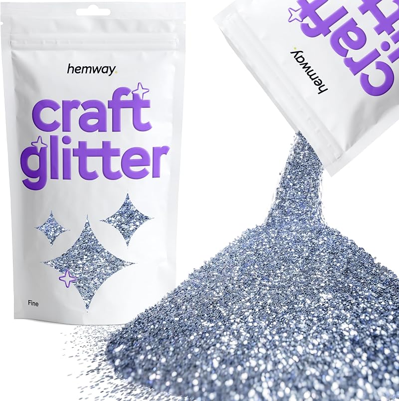 Hemway Azure Blue Fine Glitter 100g for Resin Nails Crafts