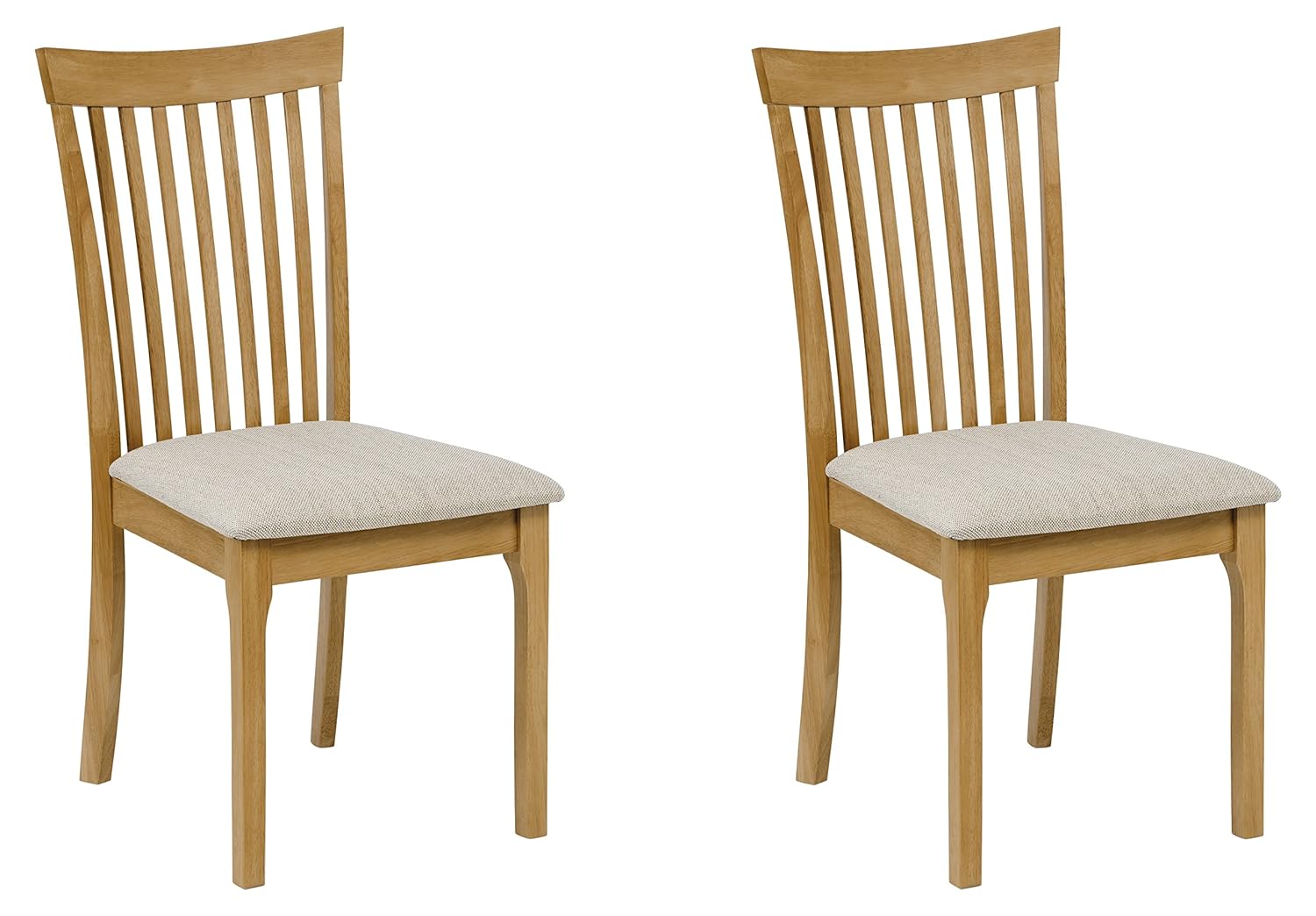 Julian Bowen Ibsen Dining, Set of 2 Chairs, Light Oak, 55x45x94 cm