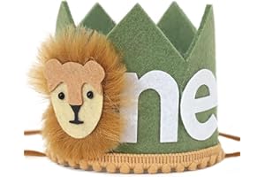 WAOUH Wild One Hat for Party Supplies - Green (Birthday Crown, Where The Wild Things Are Birthday, Children, Small, Hand Wash Only, Green)