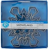 R&M International Snowflake Cookie Cutters, Assorted Designs and Accents, 8-Piece Set