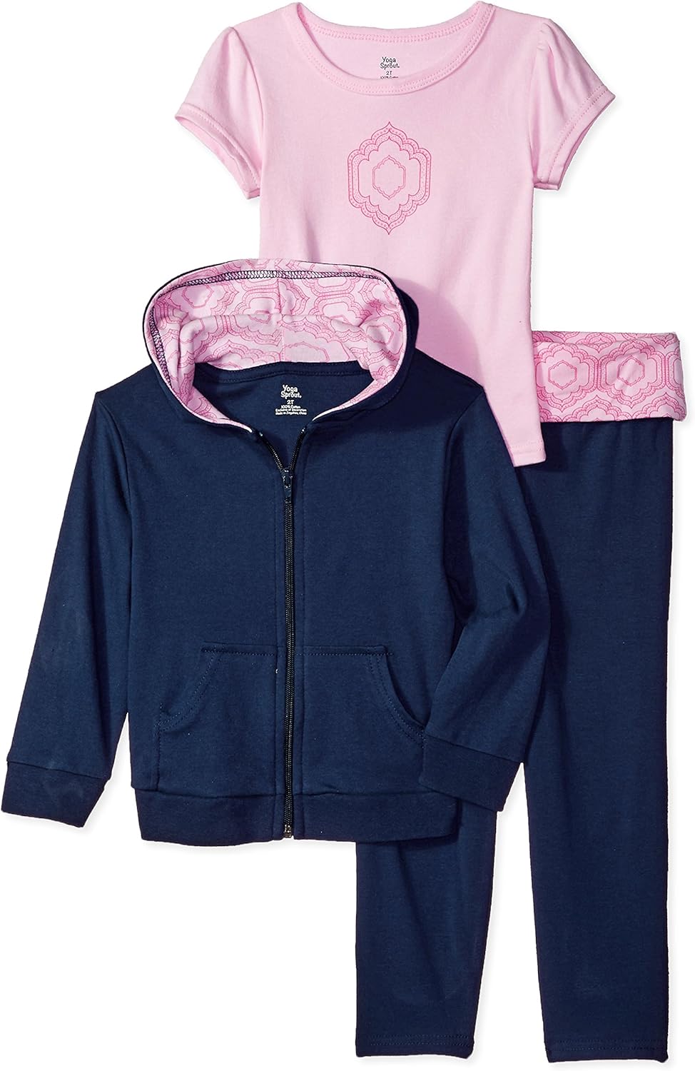 Yoga Sprout Unisex Baby Cotton Hoodie, Bodysuit or Tee Top, and Pant: Clothing