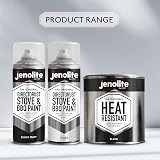 Jenolite Heat Resistant Matt Black Paint 500ml 650C Multi-Surface BBQ Stoves view 7