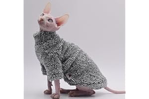 Hairless Cat Clothes Fleece Warm Winter cat Clothes for Sphynx Cats, Devon Rex Cats, Konis Cats (X-Large)