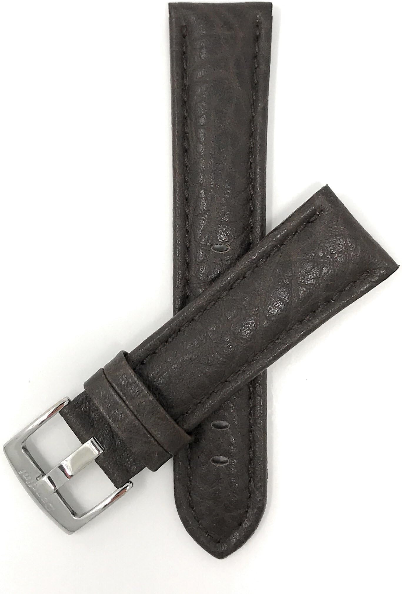 Leather Watch Band Strap - Buffalo Pattern - 3 Colors - 18mm to 30mm (Extra Long XL Available)