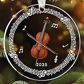 UMACVN Cello Ornaments - Cello Christmas Ornament - Music Ornaments for Christmas Tree - Music Gifts for Lovers, Players, Teachers, Girls, Women - Acrylic Ornament 2025