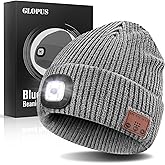 GLOPUS Stocking Stuffers for Adults Men, Bluetooth Beanie Hat with Light, Christmas Stocking Stuffers for Teen Boys