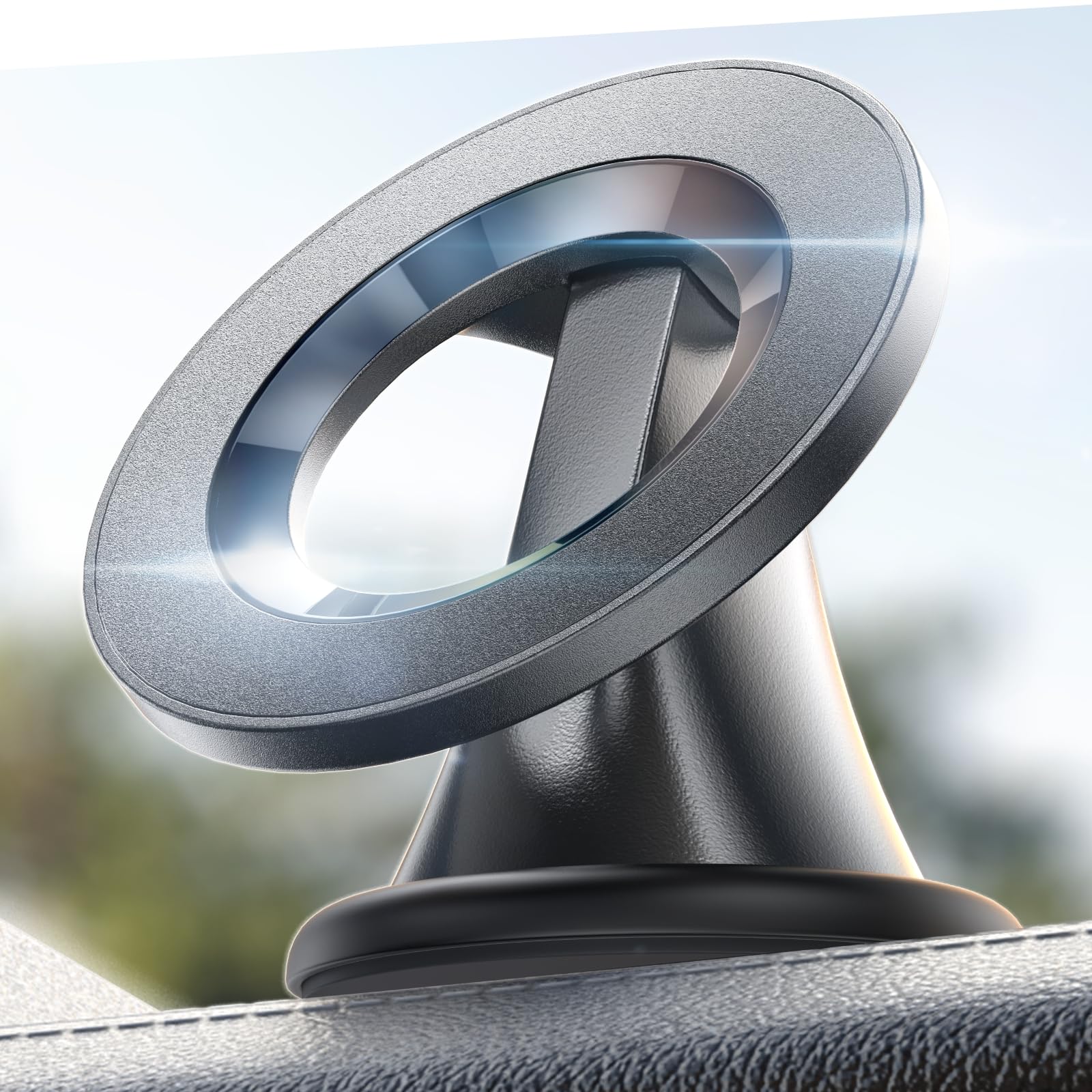 Photo 1 of LISEN for Magsafe Car Mount, Mini 360° Rotating Magnetic Phone Holder for Car Dash, Magnetic Phone Mount, Car Accessories for Women Men, Rotatable Holder for 17 iPhone 16 Pro Max 15 14 13 12, Black