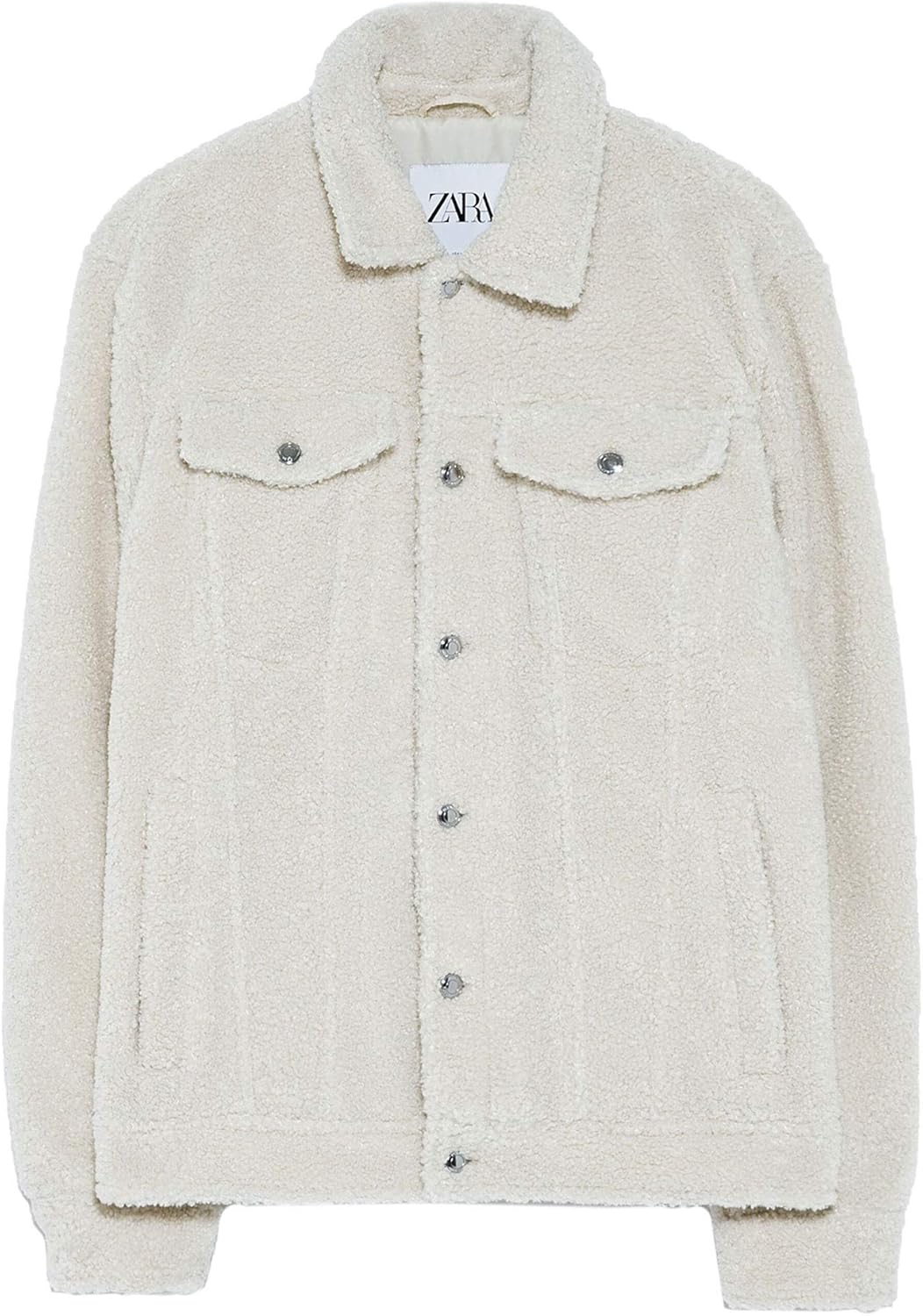 zara man grey shearling jacket