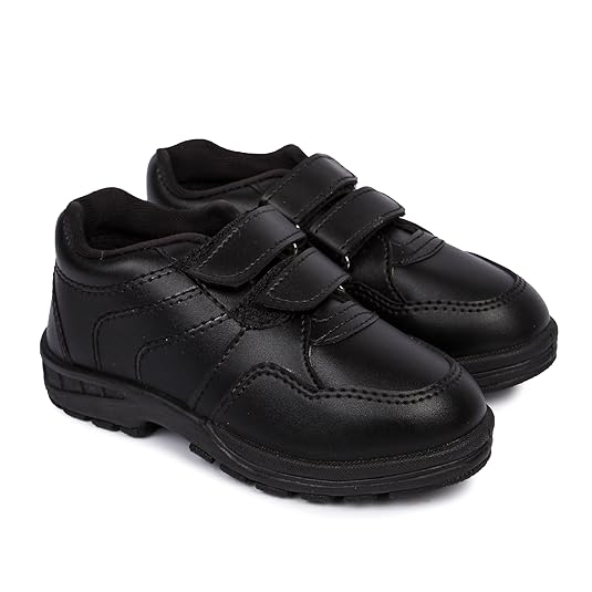 Buy Feet Essentials Boy’s Black Velcro School Shoe at Amazon.in