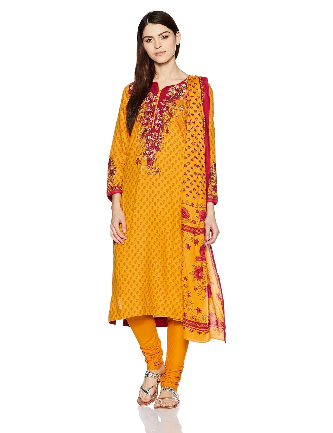 biba women's straight salwar suit