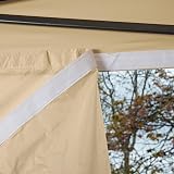 All Seasons Gazebos 3x3m Heavy Duty Pop Up Gazebo with 4 Side Walls Beige view 4