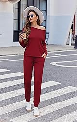 Ekouaer Womens Ribbed Knit Pajama Sets 2 Piece