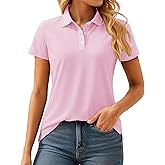 MAGCOMSEN Women's Polos Golf Shirts Short Sleeve UPF 50+ Collared Shirt Quick Dry Tennis Work Athletic Tops