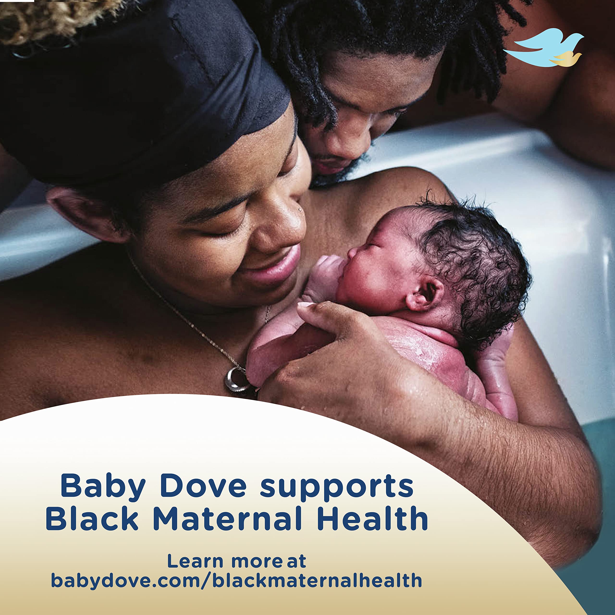 Baby Dove Sensitive Baby Cream Baby Skin Care Melanin-rich Skin Nourishment Hypoallergenic and Non-greasy 8 oz