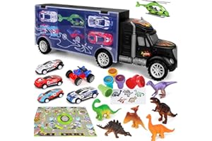 CHOOPHEME Dinosaur Toys for Kids 3-5 Semi Truck, Large Activity Play Mat, Dinosaur Seal, Dinosaur Game Boy Toy Gifts Play Set Birthday Christmas Stocking Stuffer Toy for 2 3 4 5 6 7 Year Old and Up Girl Toddler