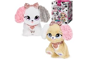 Present Pets, Fancy Puppy Interactive Surprise Plush Toy Pet with Over 100 Sounds & Actions (Style May Vary), Girls Gifts, Kids Toys for Girls