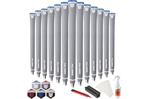 Full Choice Rubber Golf Grips 13 Pack, Concise Fashion Design, Non-slip, Choose from 13 Grips Set or 13 Grips with Regripping Kit, Standard/Mid/Jumbo Size, 5 Colors Available, RG02 Golf Club Grips