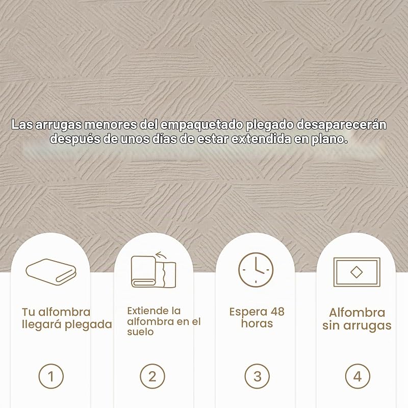 Alfombra de Salón de Pelo Corto, Tapetes Escandinavo Moderne Antideslizantes y Lavables, Alfombra Grande para Sala, Habitación, Dormitorio, Comedor, Líneas, 160X230CM