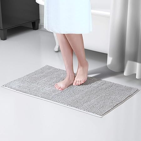 Lifewit Badematte Rutschfest Badvorleger Weich Badteppich Waschbar Duschvorleger aus Chenille Teppich für Badezimmer Küche Sc