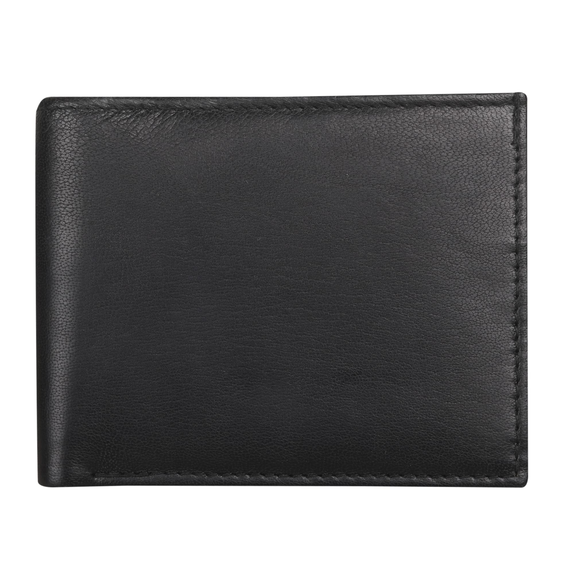RAS WALLETS Gents Handmade Wallets RFID Blocking Real Leather Billfold Slim Cardholder Passcase Wallet for Men 103 (Black)
