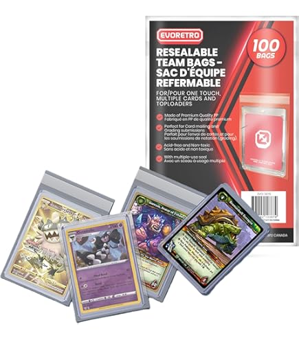 Pro Safe Resealable Team Bags 400 Pack – 3-3/8 X 3-7/8, Clear Polypropylene, Acid-Free, For Cards, 2025 Manufacture