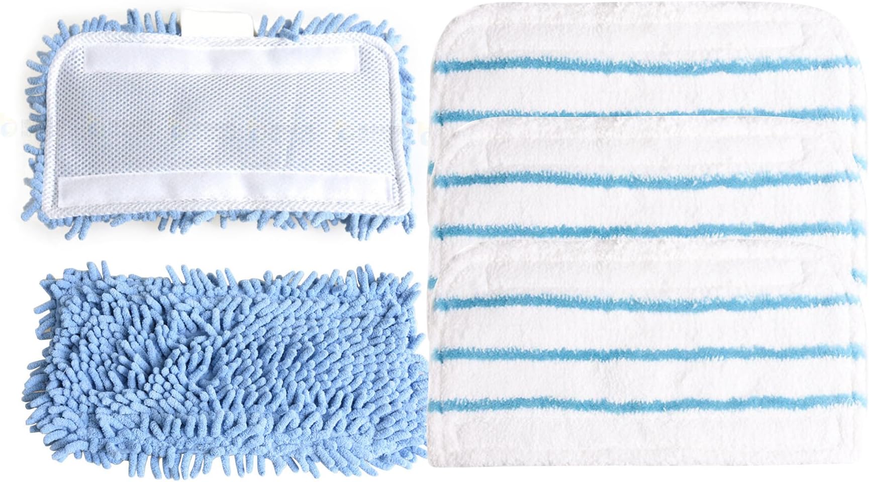 Surrgound Replacement Microfiber and Chenille Mop Pads [Compare to # SMP20] Fit for Black + Decker Steam Mop 1600 Series, HSMC1300FX HSMC1321, 5pk