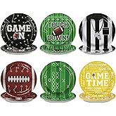 Grencian 60Pcs Football Patry Paper Plates 9" Football Paper Plates Disposable Dessert Platters for Sport Theme Super Game Bowl Gameday Tailgate Party Decorations