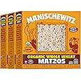 Manischewitz Organic Whole Wheat Matzos Kosher For Passover 10oz (3 Pack) Crisp & Delicious, Kosher for Passover and for Year Round Use