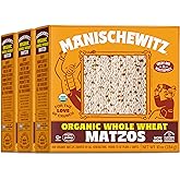 Manischewitz Organic Whole Wheat Matzos Kosher For Passover 10oz (3 Pack) Crisp &amp; Delicious, Kosher for Passover and for Year Round Use