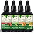 Stevia Liquid Drops Fresh Fruit Bundle - 4 Flavours (Strawberry, Lime, Orange, Banana) - Zero Calorie, Natural Sweetener by C