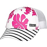 Roxy Girls' Honey Coconut Trucker Hat - Breathable Mesh Snapback, Curved Visor