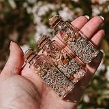 Udewo 10 Mini Glass Bottles With Cork Lids - 10ML Empty Spell Jars view 5