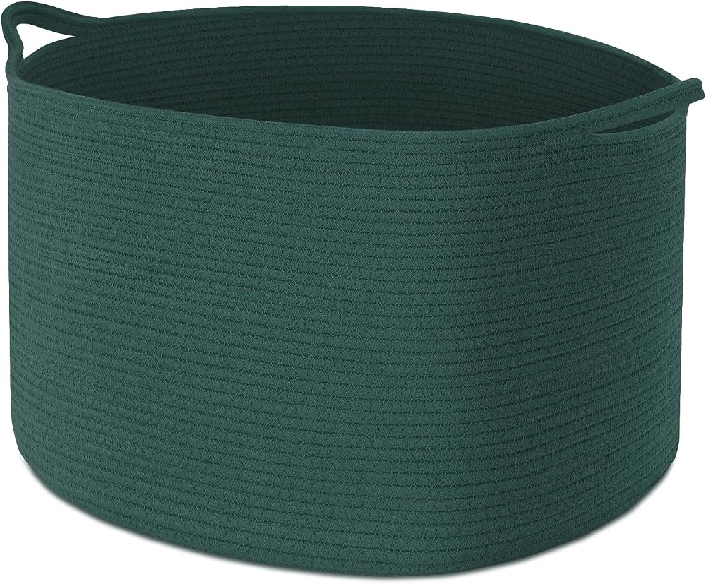 Maliton Extra Large Laundry Basket 50 x 33 cm Foldable Blackish Green