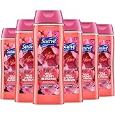 Suave Moisturizing Body Wash, with Wild Cherry Blossom and Vitamin E Extract, No Parabens, No Phtahaltes, 18 Oz Pack of 6