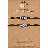 VIBILIA Evil Eye Bracelets for Women Men Handmade Braided Kabbalah Good Luck Bracelet Rope Cord Thread Friendship Bracelet Adjustable String Minimalist Jewelry
