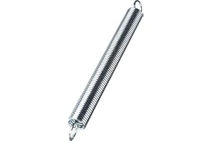 Prime-Line SP 9671 Extension Spring, Spring Steel Construction, Nickel-Plated Finish, 0.072 GA x 9/16 in. x 6 in., Closed Sin