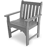 POLYWOOD&reg; Vineyard Conversation Chair, Slate Grey